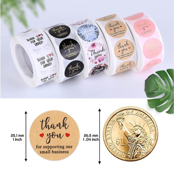 Other - 1000 Multicolored Thank you stickers(buy now)